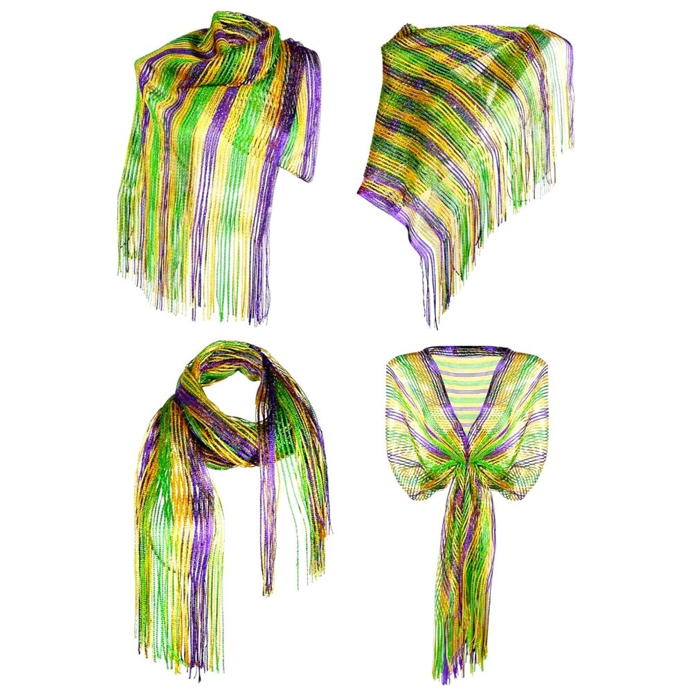 Mardi Gras Scarf and headband